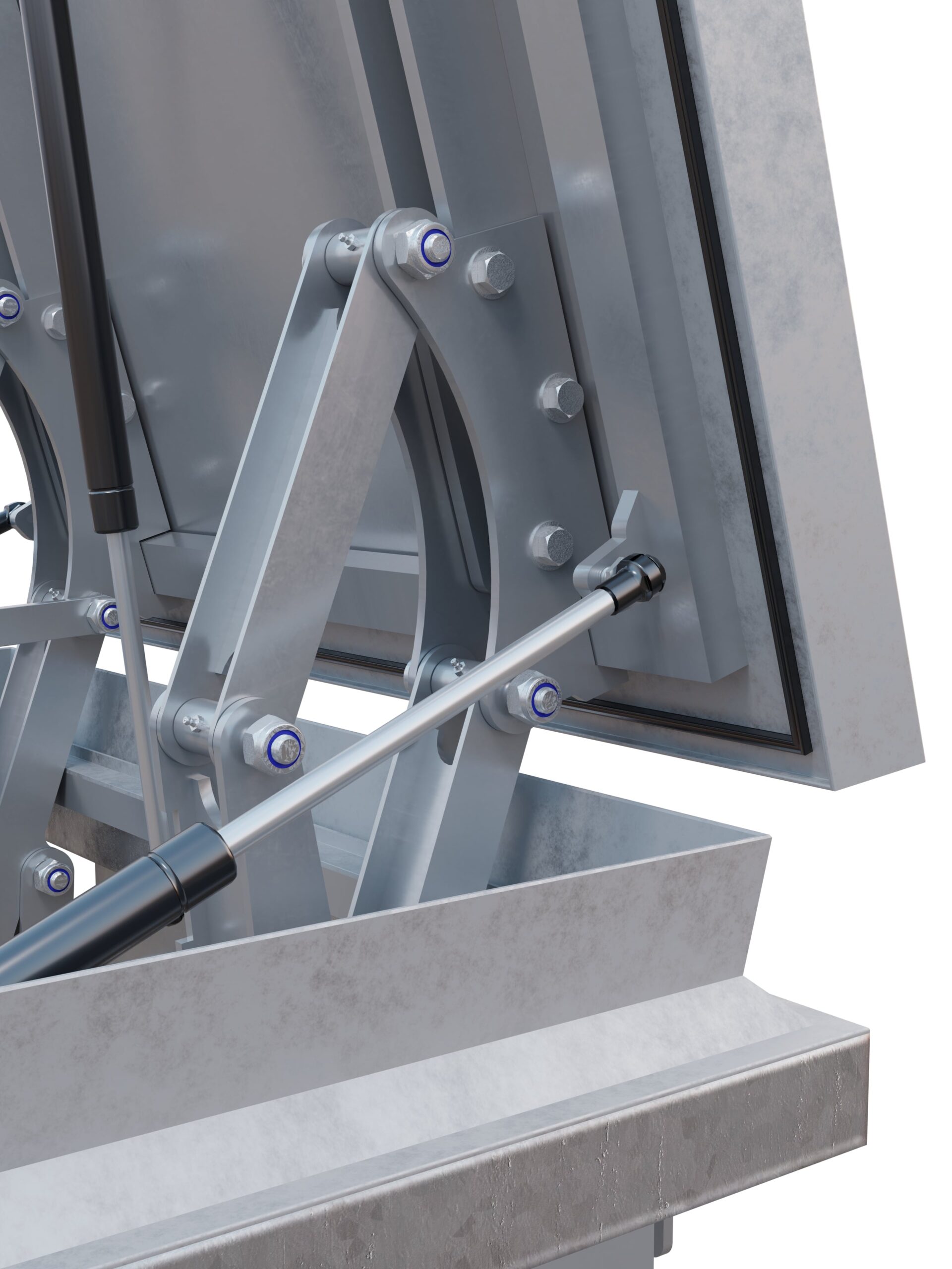 AISI 304 stainless steel of the highest quality and reinforced aluminum profile
